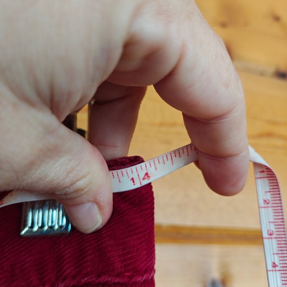 Talbots Red Corduroy Stretch Straight Leg Pants Preppy Casual Size 4(28") X 30" - Picture 5 of 10